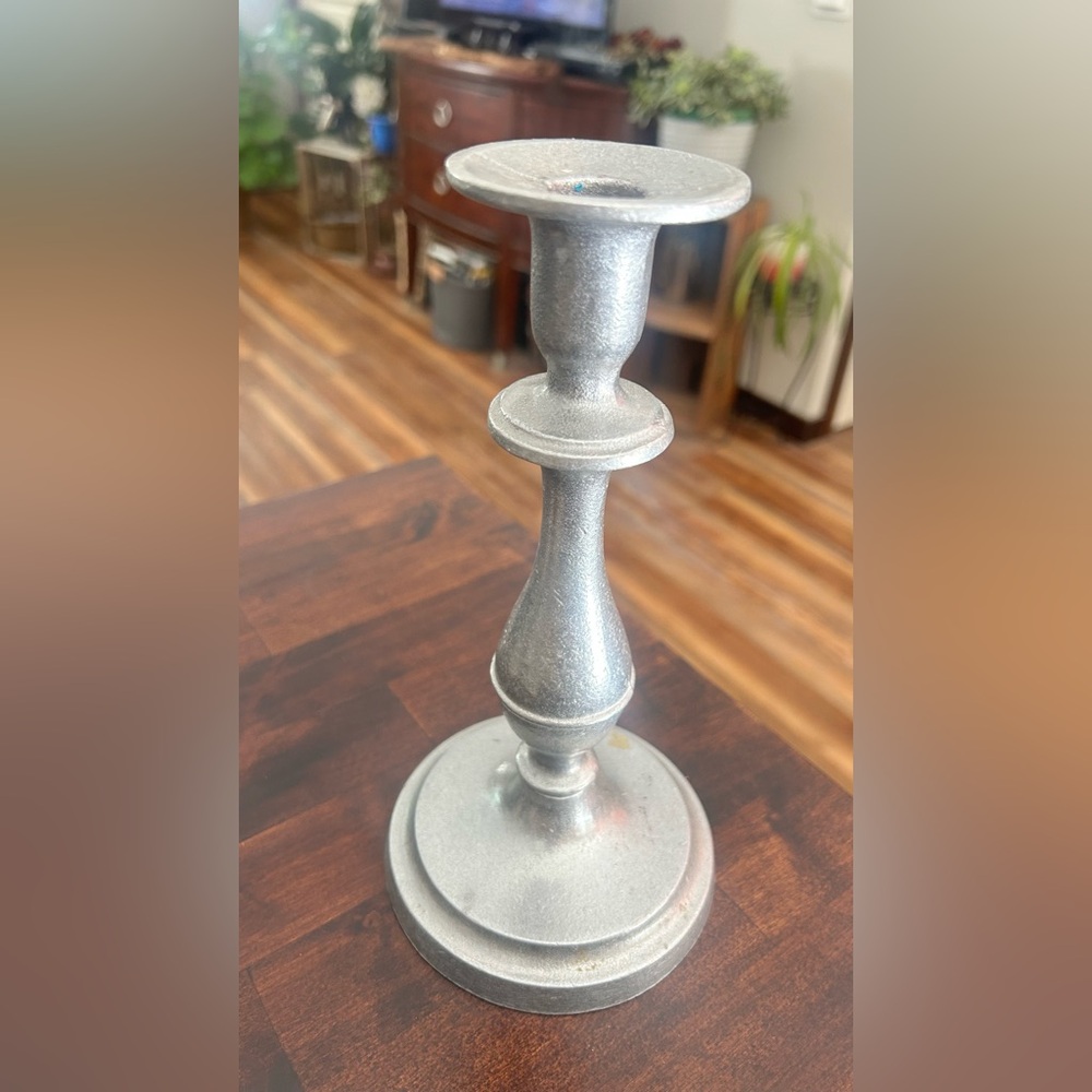 Metal Silver Candle Holder - Home Accents